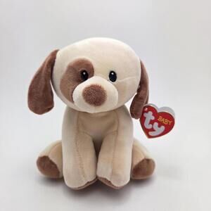 TY Baby Line “Bumpkin” the Adorable Brown Spotted Dog *Rare* (6 inch)